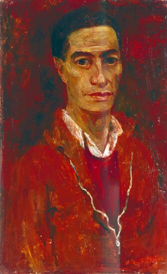Self-portrait in Red by N.Altman
