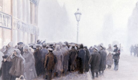 Reproduction of "On the Eve" painting