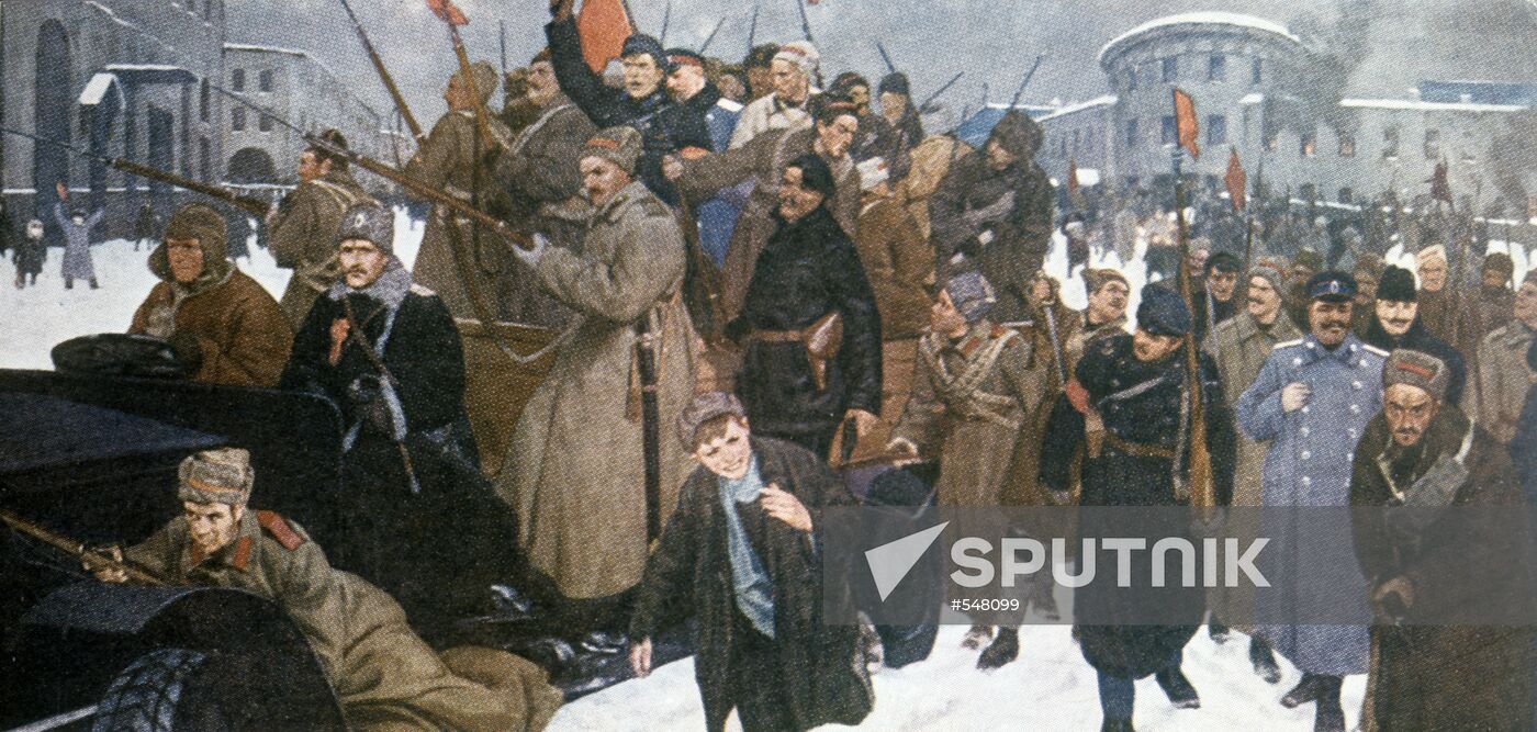 Reproduction of "The February Revolution" painting