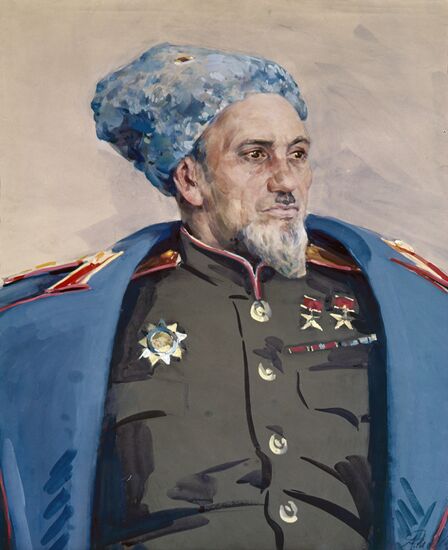 Reproduction of S. Kovpak portrait