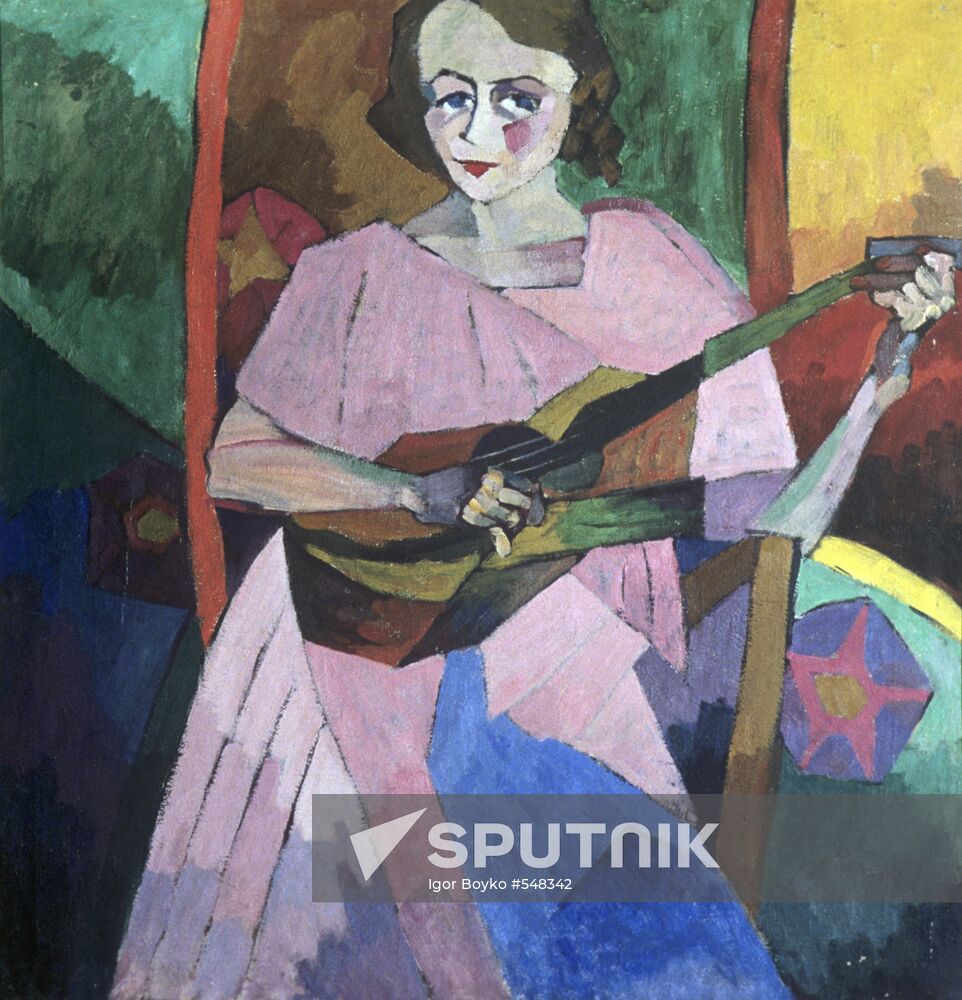 Reproduction of "Guitar Player" painting