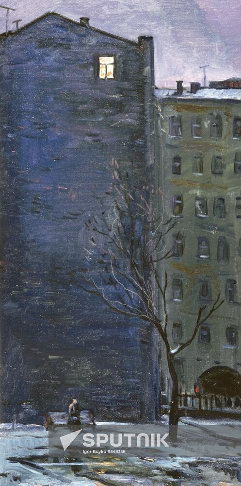 Reproduction of "Window" painting by Ilya Glazunov