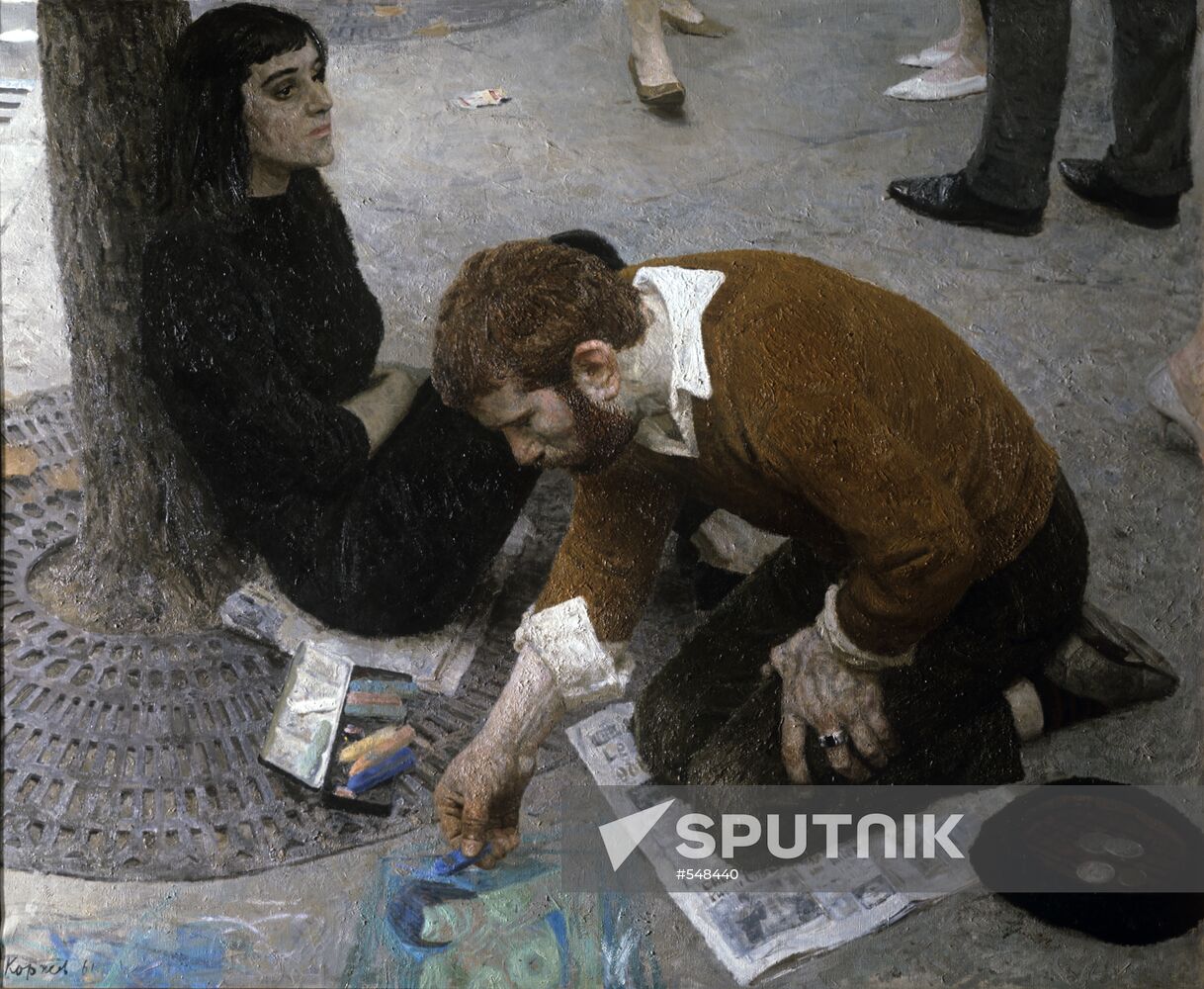 Reproduction of "Painter" by Gely Korzhev