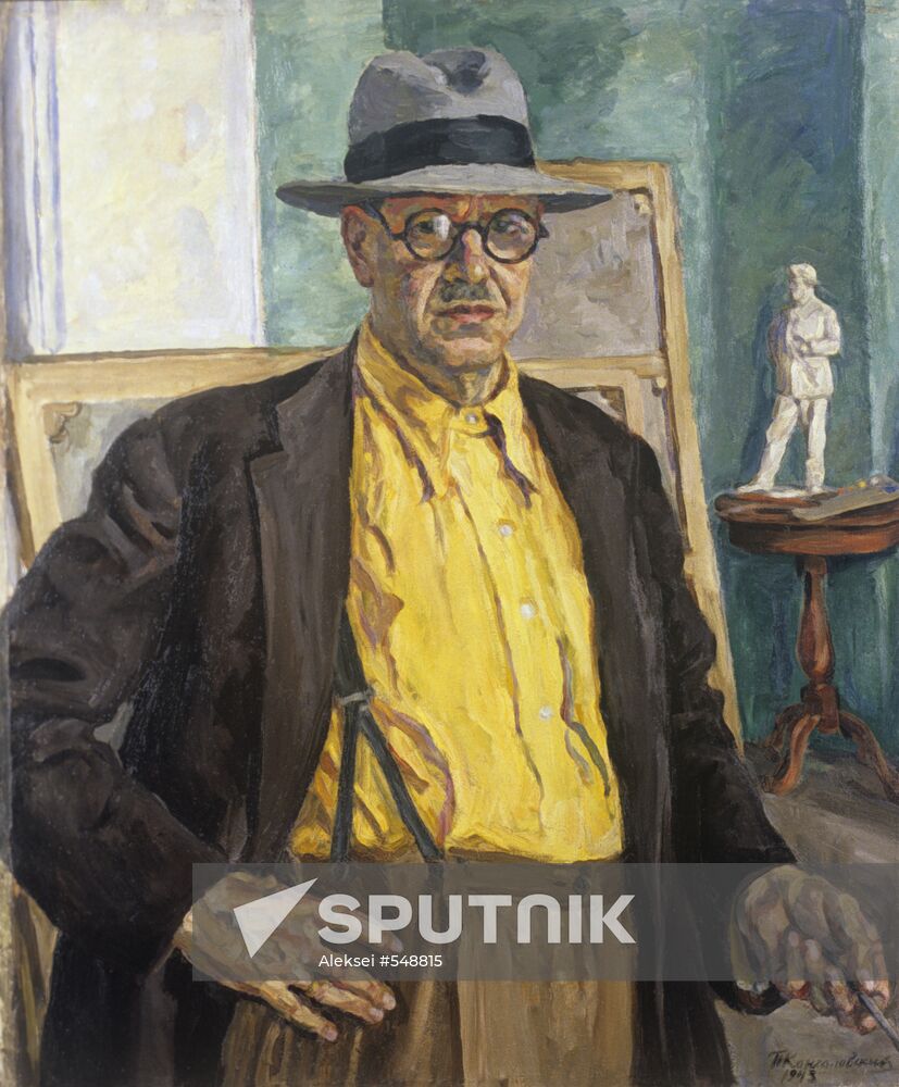 Reproduction of "Self-Portrait" painting by Peter Konchalovsky