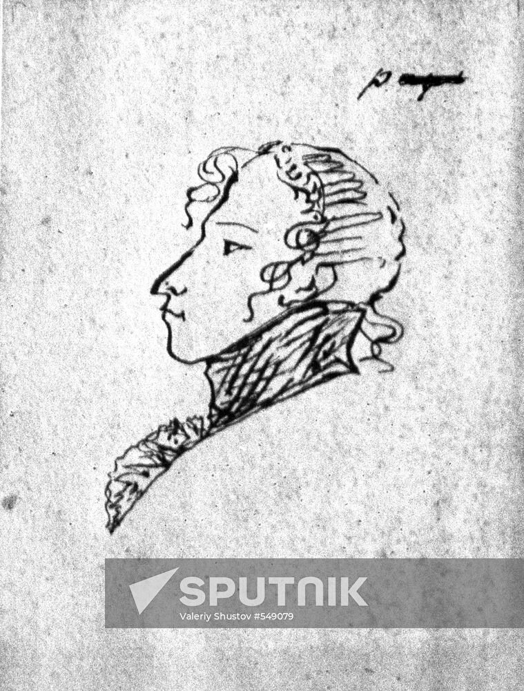 Self-portrait of Alexander Pushkin