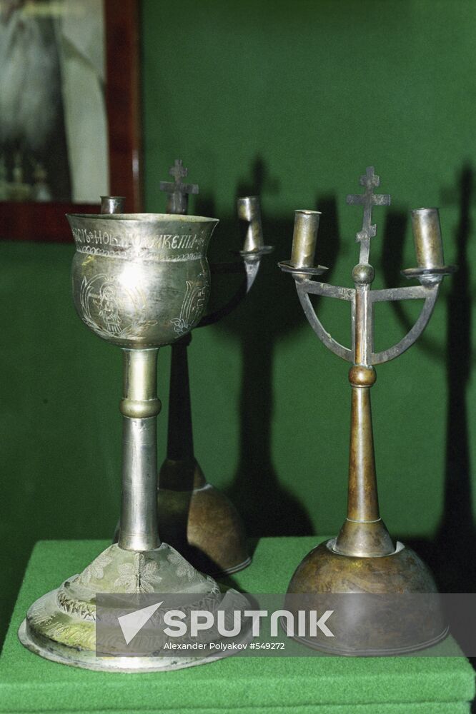Chalice, double and triple candlesticks