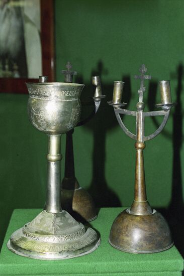 Chalice, double and triple candlesticks
