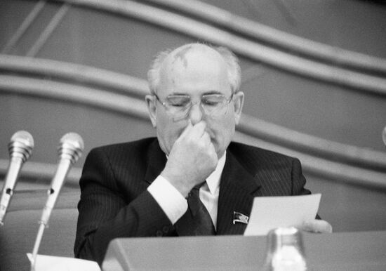 Soviet General Secretary Mikhail Gorbachev