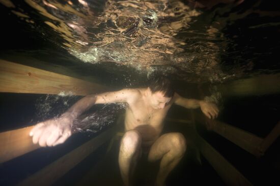Epiphany bathing in Moscow