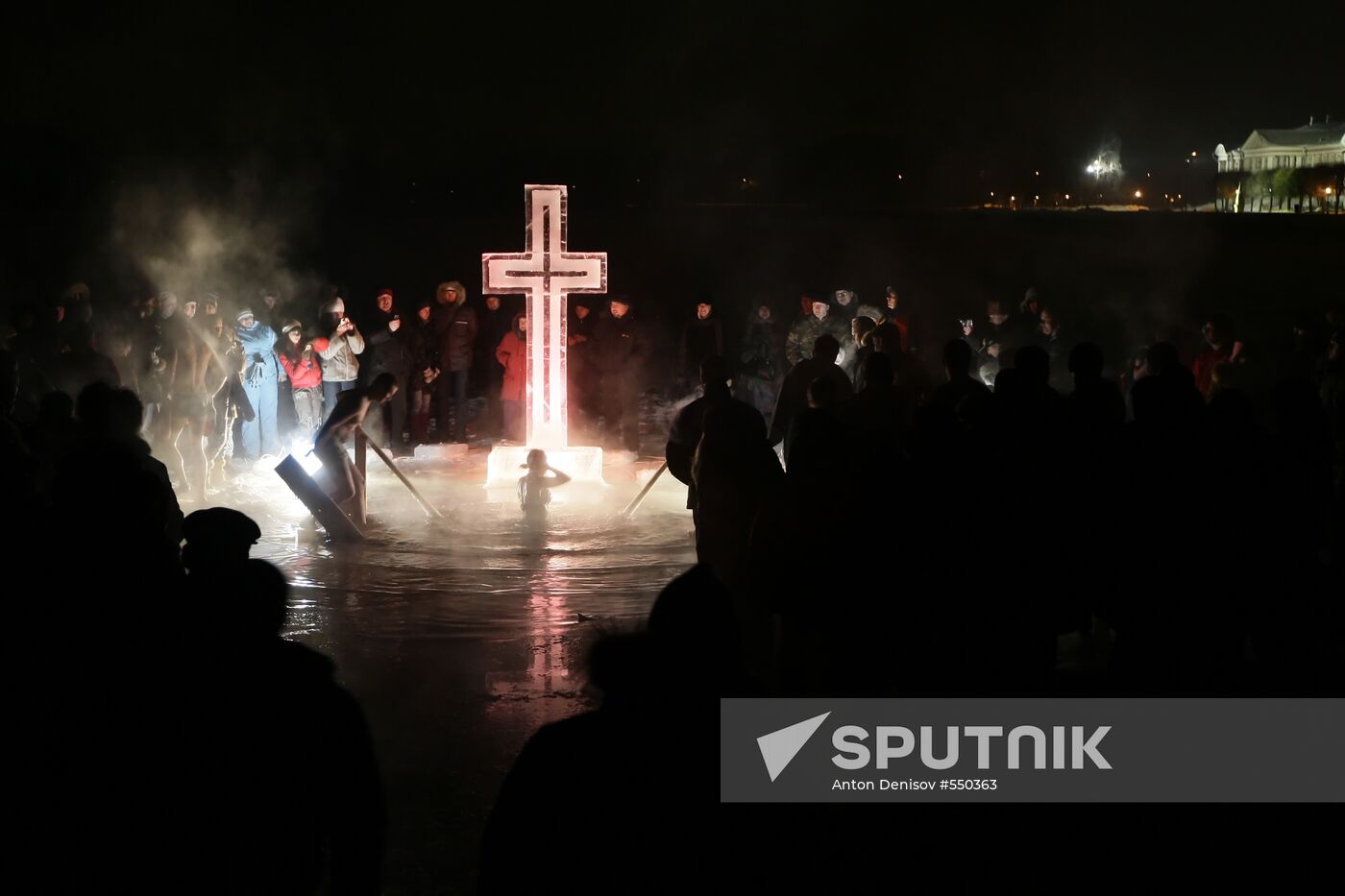 Epiphany bathing in Moscow