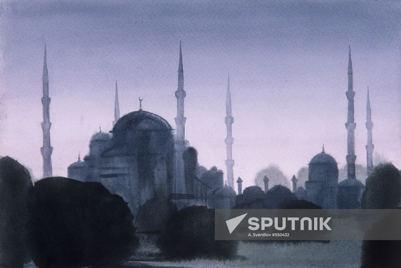 Reproduction of "Turkey. Istanbul. Blue Mosque" by Novozhilov
