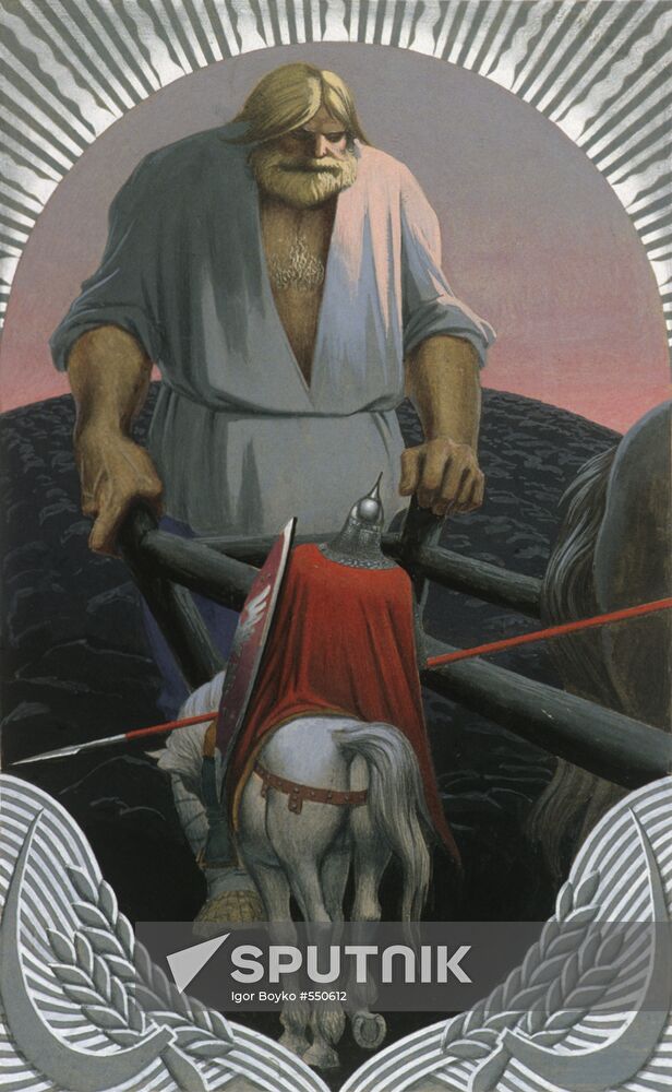 Reproduction of "Volga and Mikula" painting