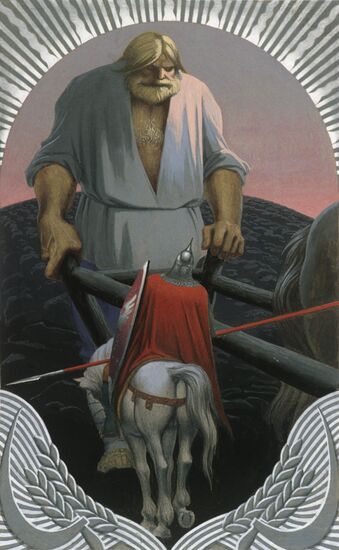Reproduction of "Volga and Mikula" painting