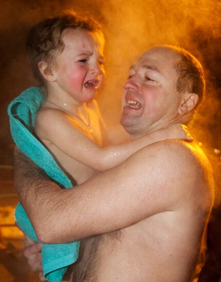 Epiphany bathing in Moscow