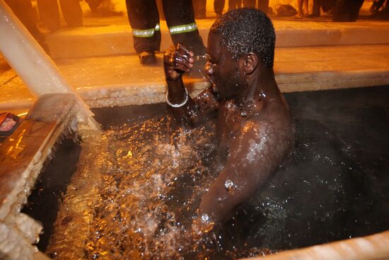 Epiphany bathing in Moscow