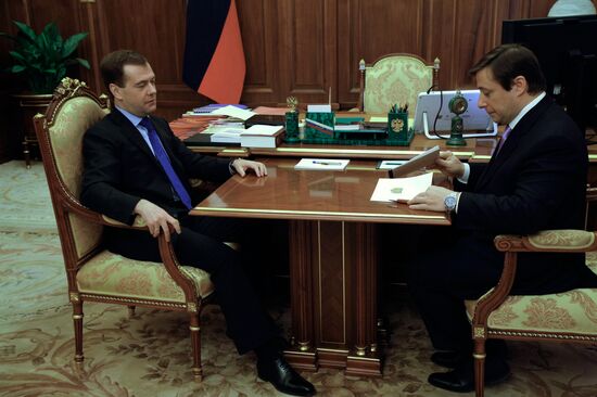 Dmitry Medvedev meets with Alexander Khloponin