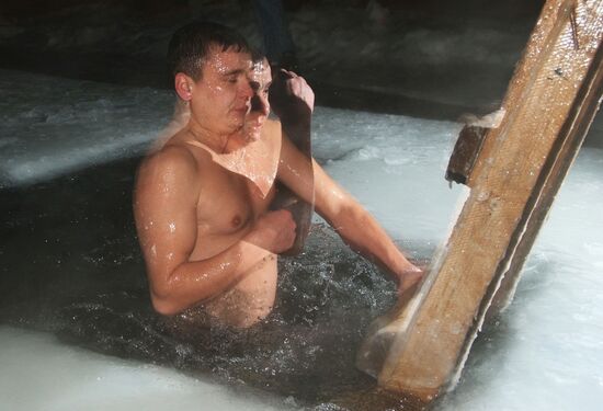 Epiphany bathing in Novgorod Region