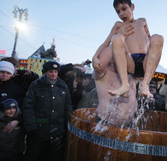 Epiphany bathing in Moscow