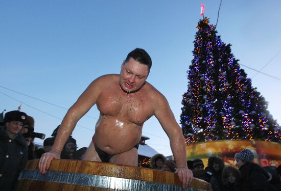 Epiphany bathing in Moscow
