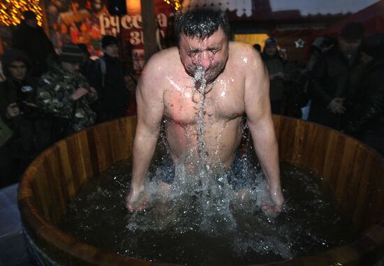 Epiphany bathing in Moscow