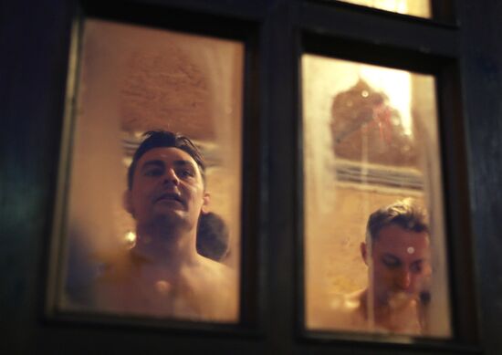 Epiphany bathing in Moscow