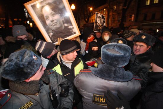 Rally in memory of Stanislav Markelov, Anastasia Baburova