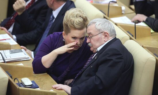 Plenary meeting. State Duma. January 20, 2010