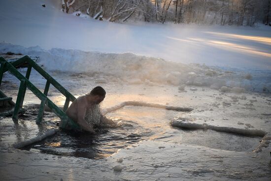 Epiphany bathing in Leningrad Region