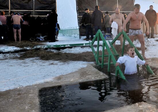 Epiphany bathing in Leningrad Region