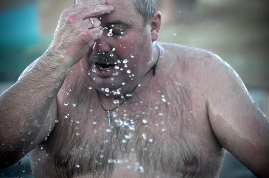 Epiphany bathing in Leningrad Region
