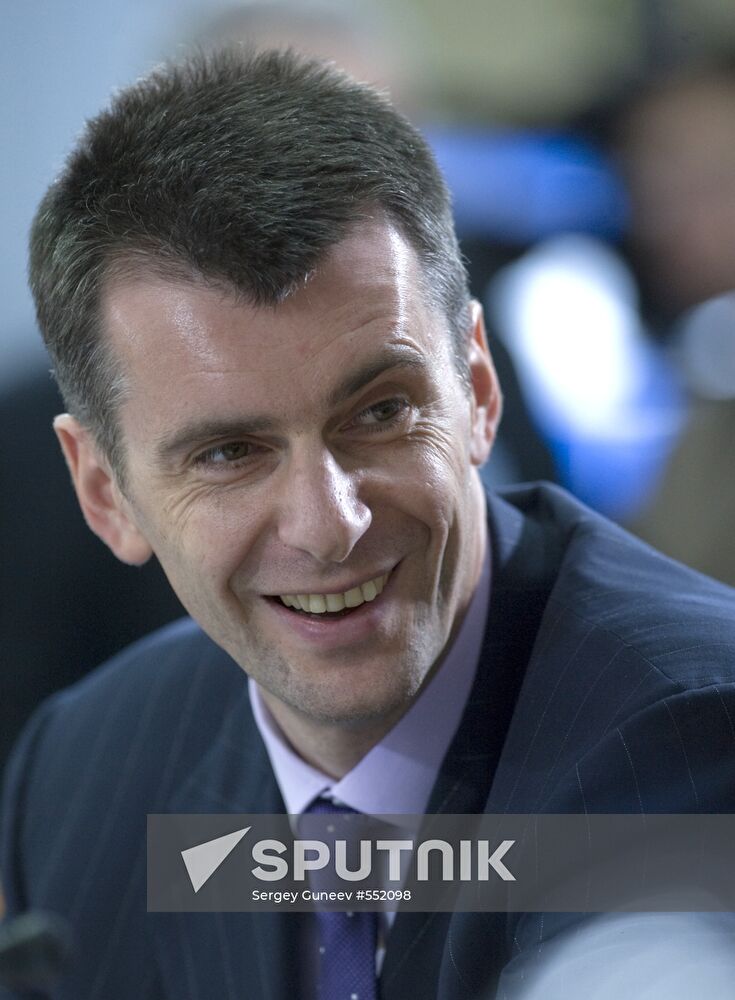 Onexim Group CEO Mikhail Prokhorov