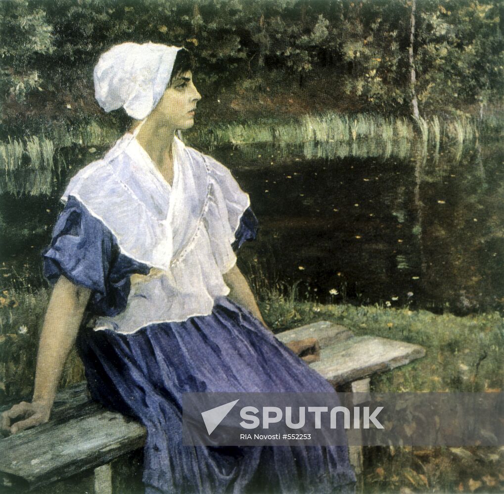 "A Girl by the Pond"