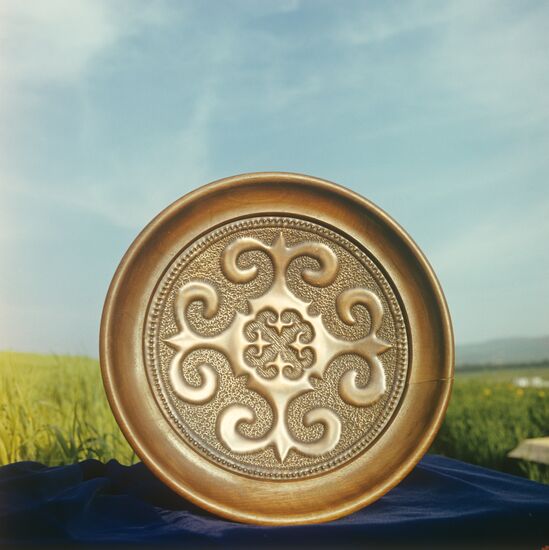 Dish with national ornament