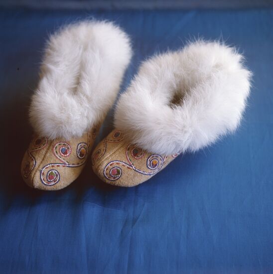Fur Evenki slippers