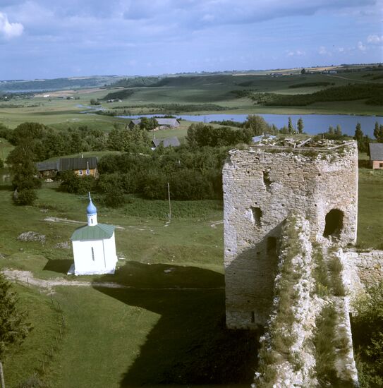 Remains of Izborsk fortress’s wall