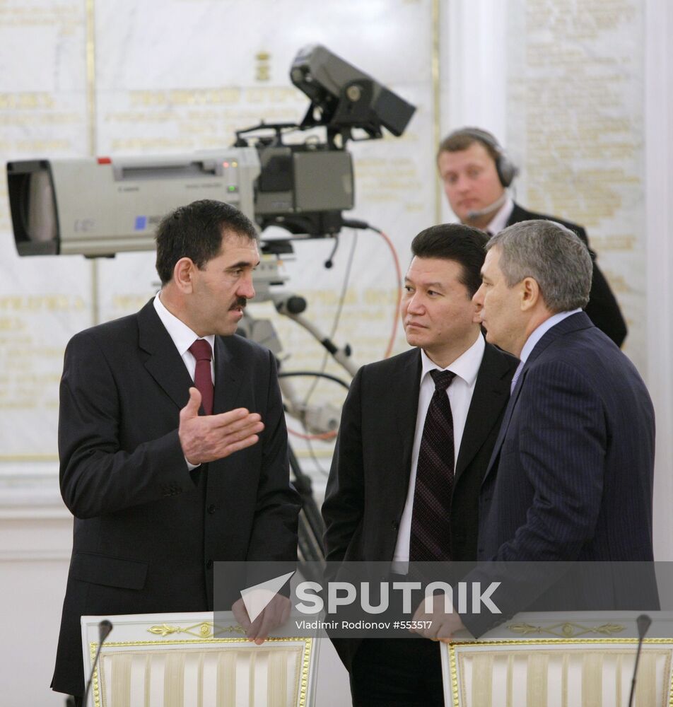 Yunus-Bek Yevkurov, Kirsan Ilyumzhinov and Arsen Kanokov