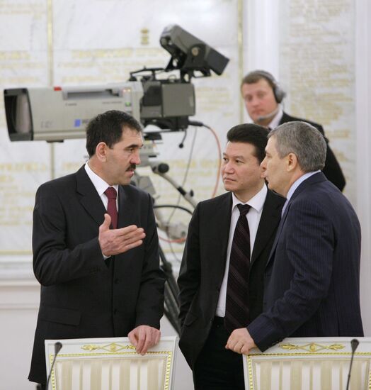 Yunus-Bek Yevkurov, Kirsan Ilyumzhinov and Arsen Kanokov