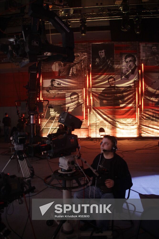 Filming concert devoted to Vysotsky prize award ceremony
