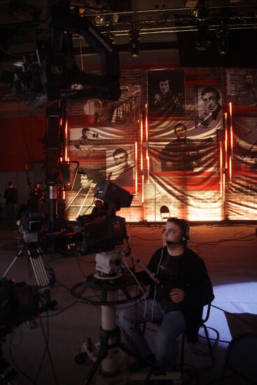 Filming concert devoted to Vysotsky prize award ceremony