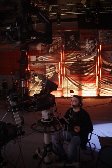 Filming concert devoted to Vysotsky prize award ceremony