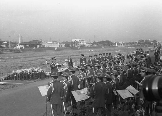 Orchestra performing hymn of USSR