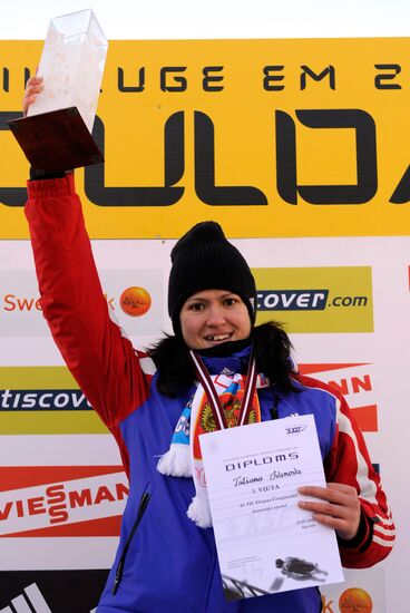 Russian Tatyana Ivanova, European luge champion 2010