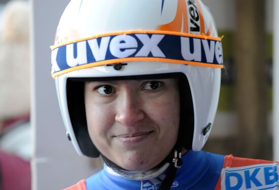 Russian Tatyana Ivanova, European luge champion 2010