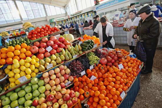Shartashsky market in Yekaterinburg
