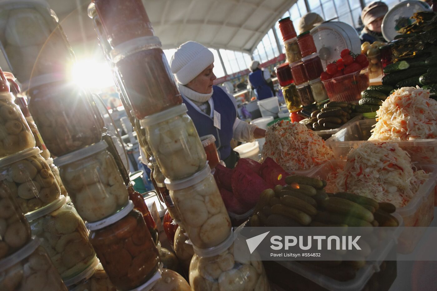 Shartashsky market in Yekaterinburg