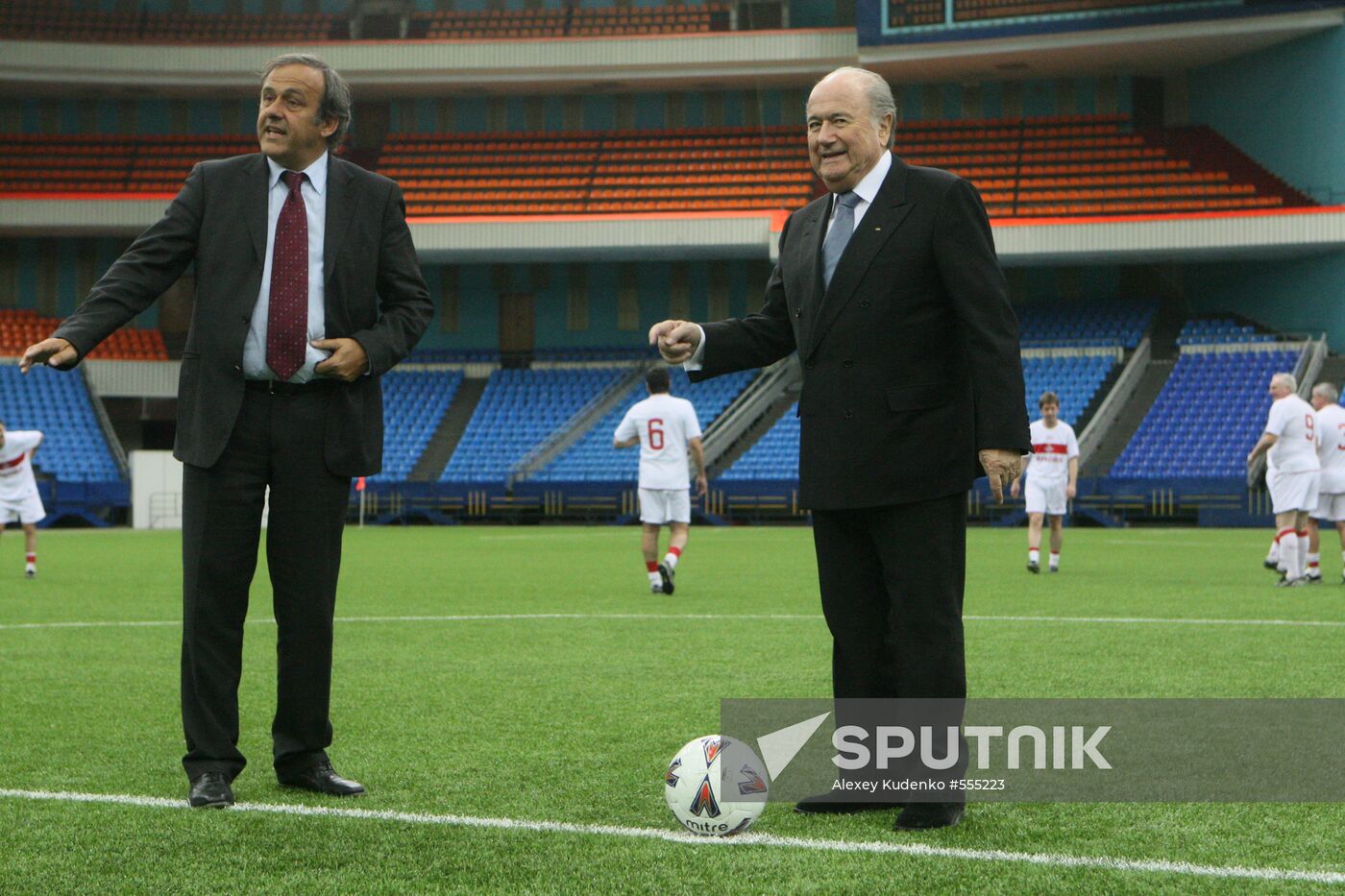 Michel Platini and Joseph Blatter
