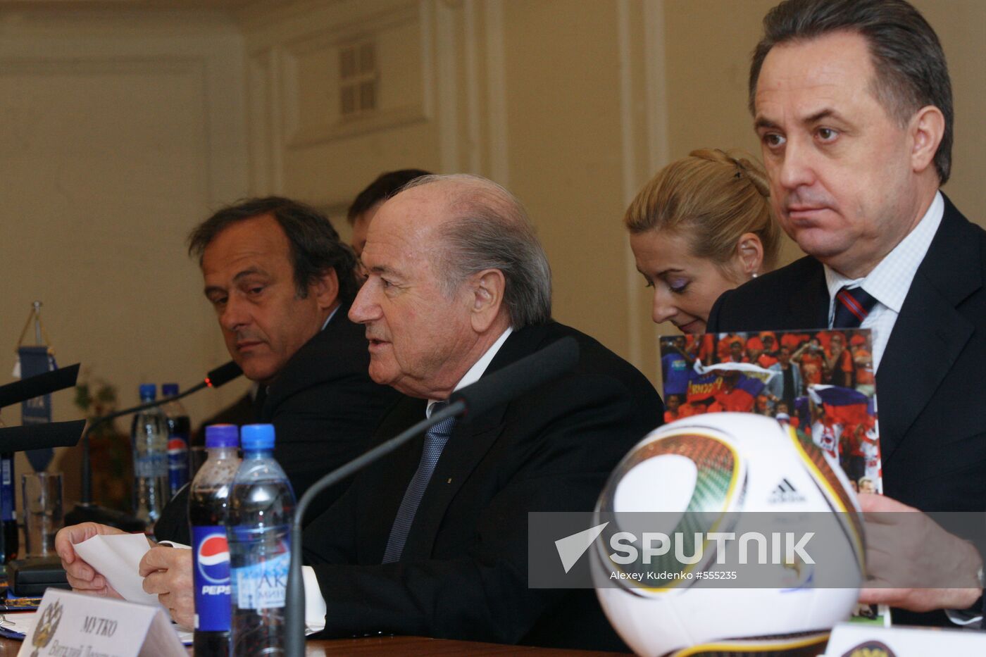 News conference by Joseph Blatter and Michel Platini