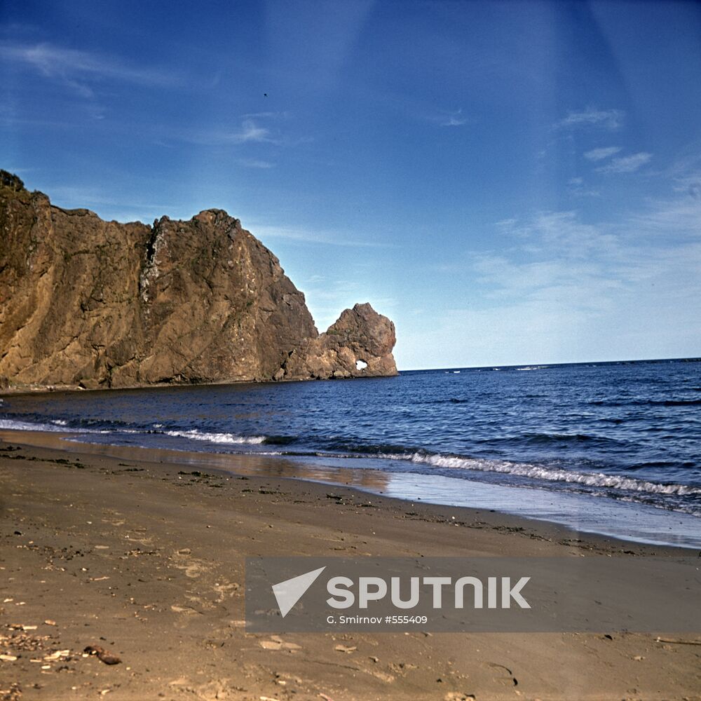 Elephant Cliff in Sakhalin Island