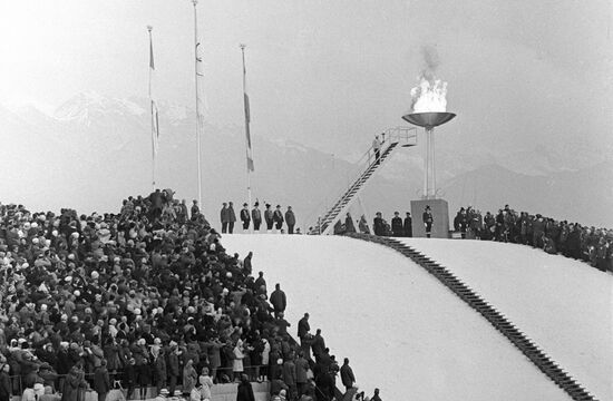 Lighting the Olympic Flame
