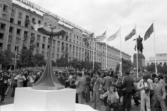 Meeting in Moscow on occasion of Olympic Flame’s arrival